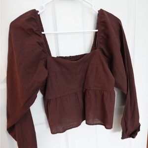 Chic Brown Women's Blouse